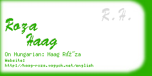roza haag business card